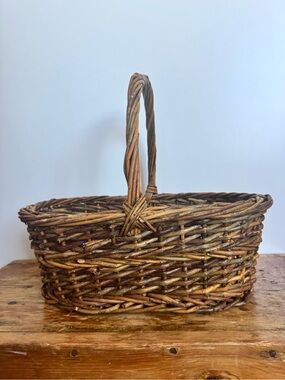 Vintage Woven Branch Twig Basket